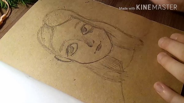 Рисунки на коричневой бумаге