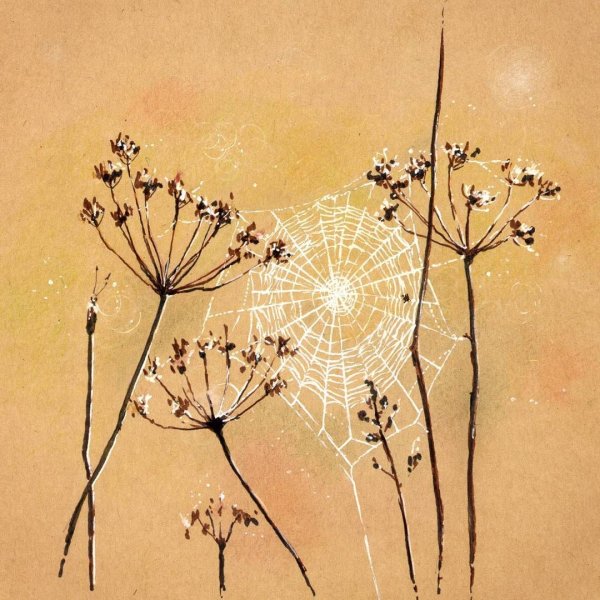 Живопись на крафтовой бумаге