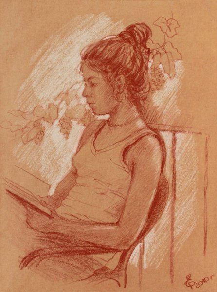 Герасимов портрет сангина