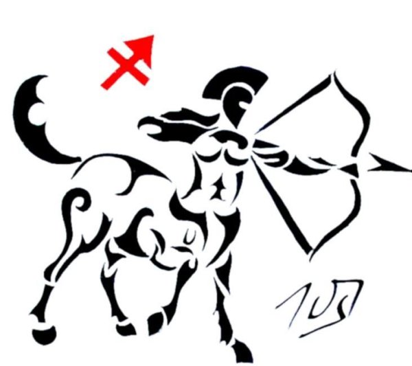 Значок стрельца тату