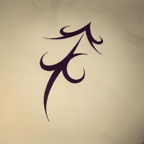 Символ стрельца тату