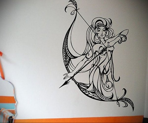 Тату Стрелец для девушек эскизы