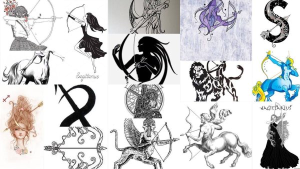 Тату знак зодиака Стрелец