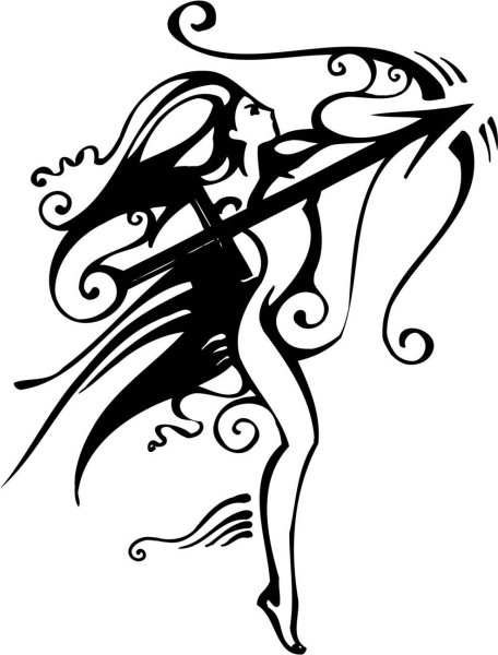 Стрелец тату эскиз