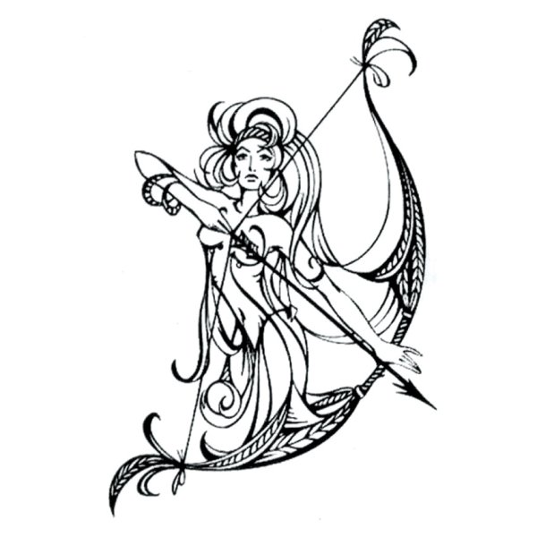 Стрелец тату эскиз