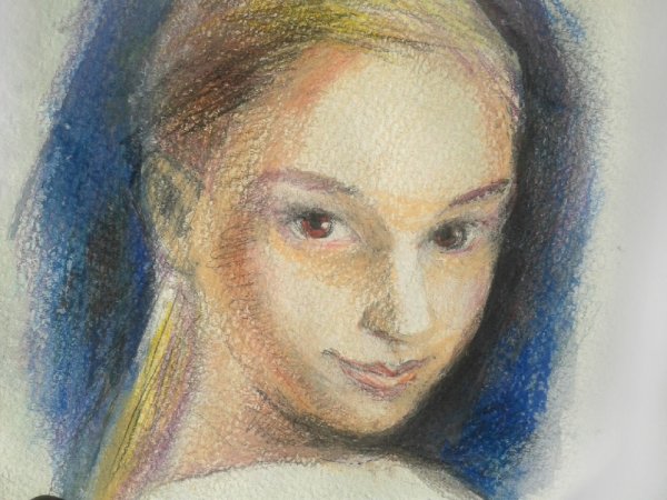 Портрет пастельными мелками