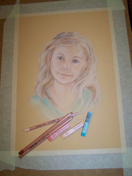 Портрет пастелью пошагово