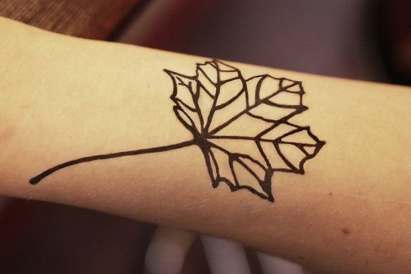 Мехенди листики