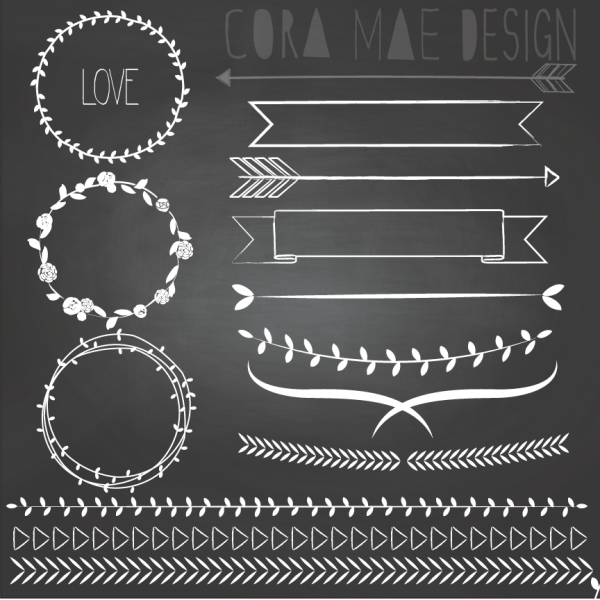 Рамка мелом на доске