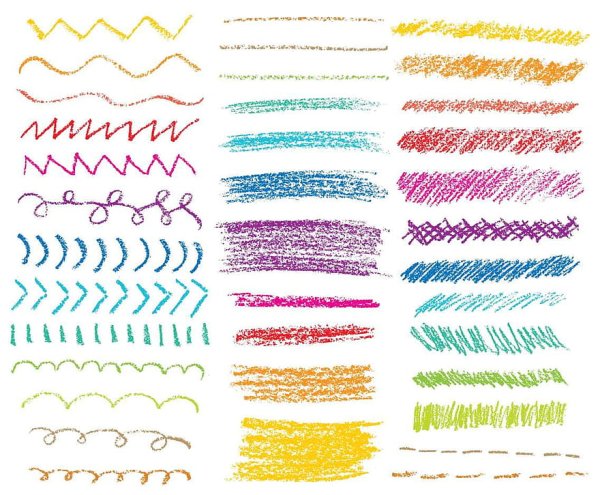 Цветные линии карандашом