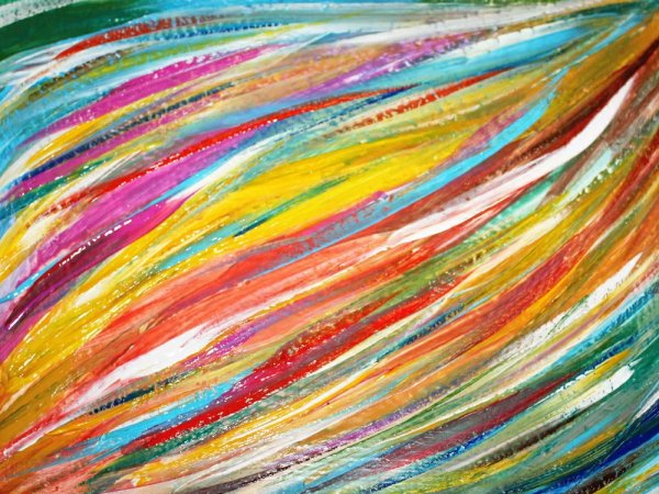 Абстракция цветными карандашами