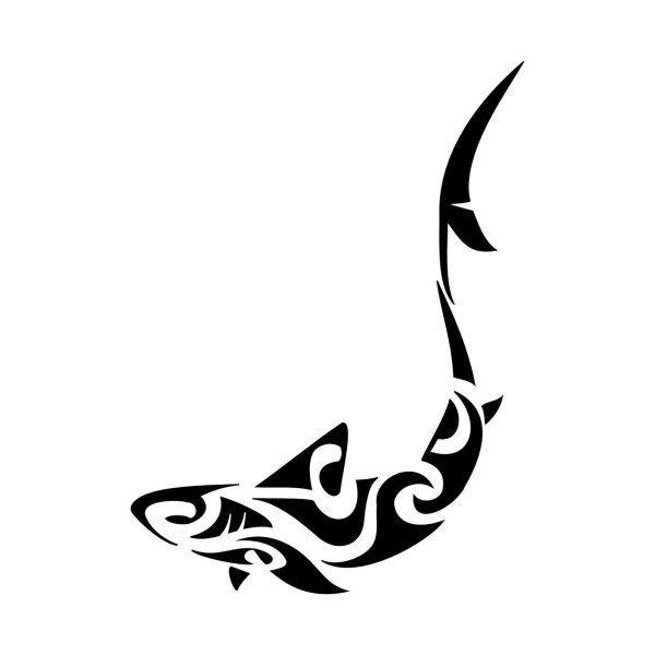 Тату трайбл акула