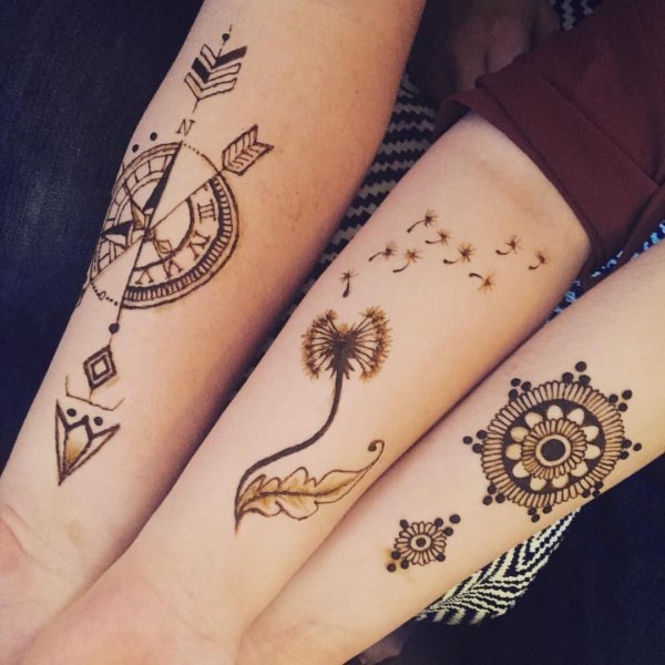 Рисунки хной геометрические