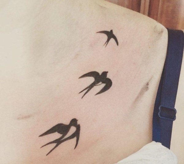 Ласточки тату хной