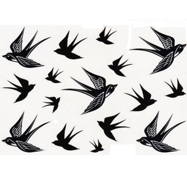 Тату Ласточка черная