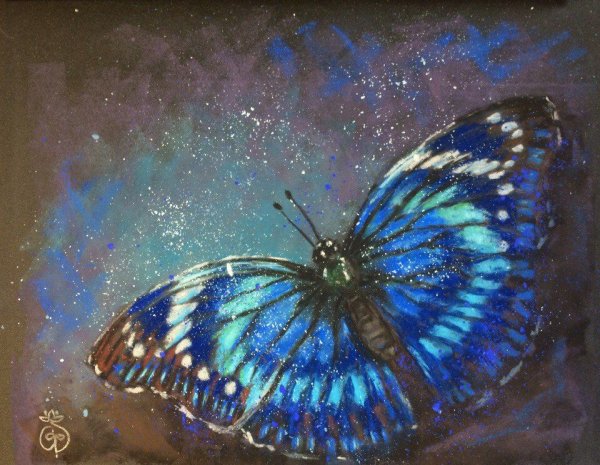 Бабочки пастелью таткина