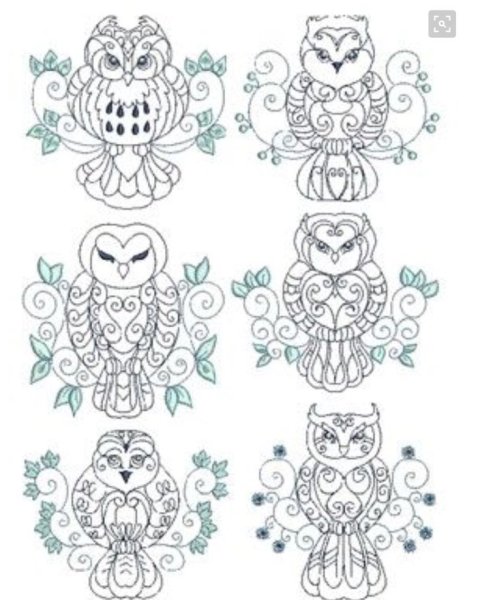 Мехенди узоры Сова