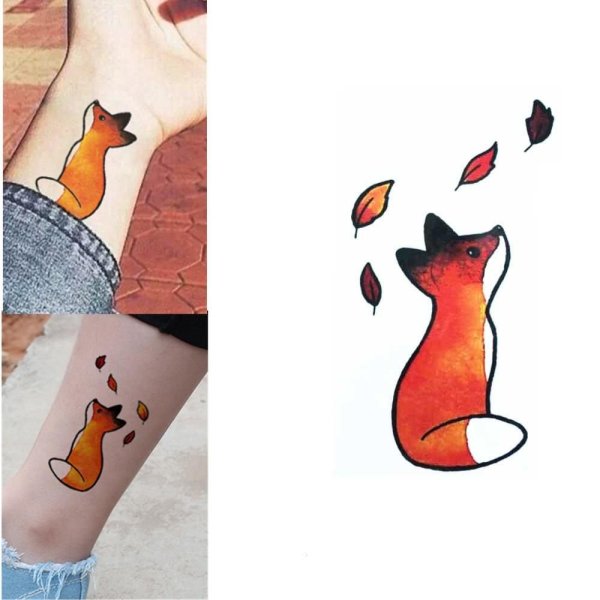 Легкие тату лиса