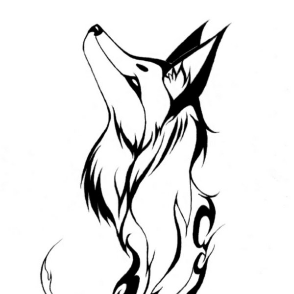Тату лиса эскиз