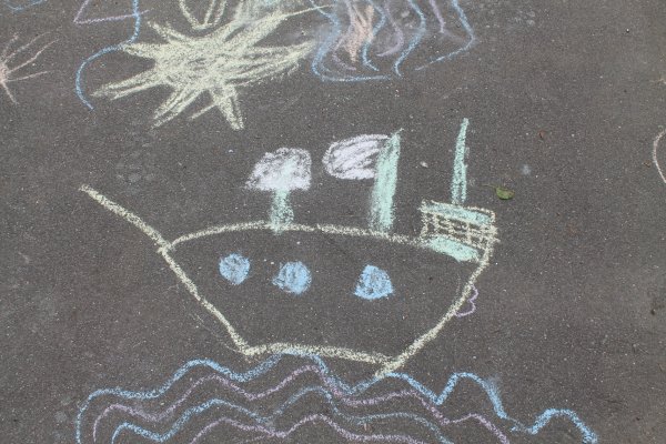 Рисунки на асфальте на тему лето