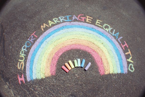 Радуга мелом