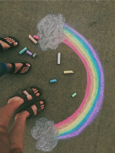 Красивые рисунки мелками