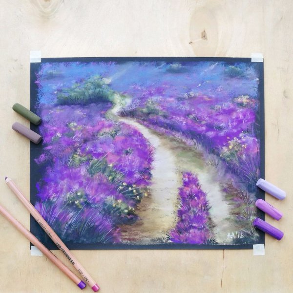 Рисование масляными мелками