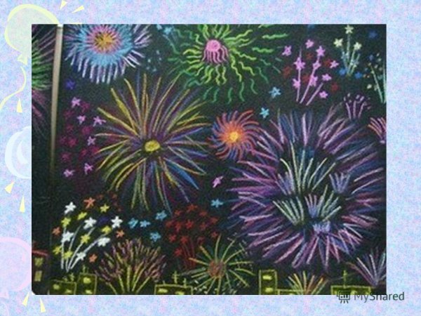 Граттаж салют Победы