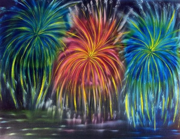 Рисование салют