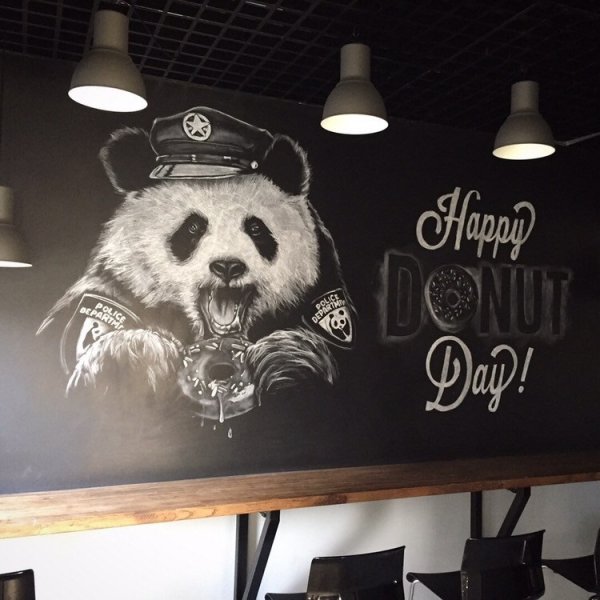 Прикольные рисунки мелом на доске