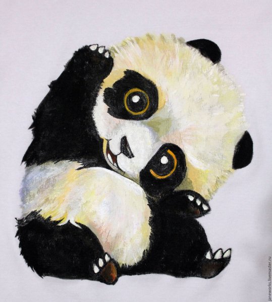 Панда гуашью