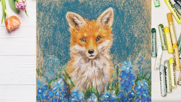 Животные пастелью