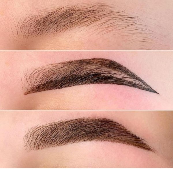 Крашеные брови