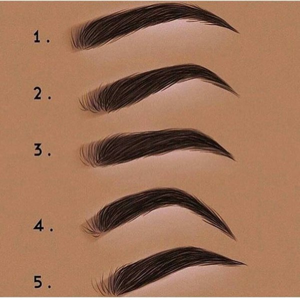 Разновидности форм бровей