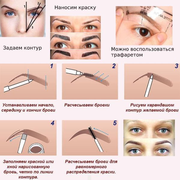 Необычный макияж бровей