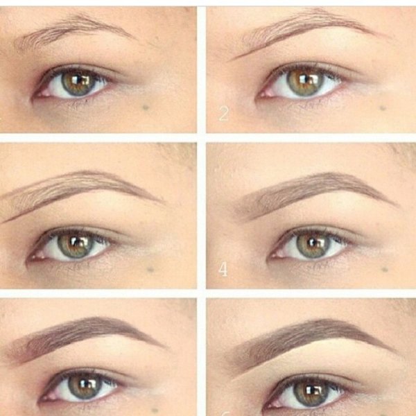 Правильное рисование бровей