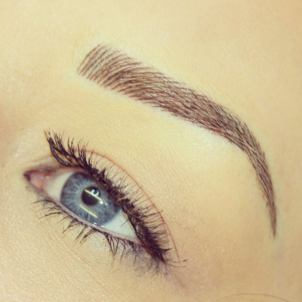 Правильное выщипывание бровей схема