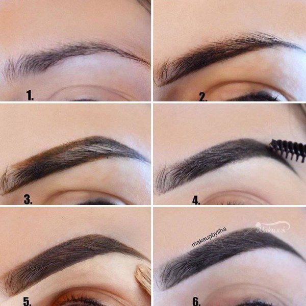 Технология окрашивания бровей краской