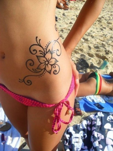 Красивые тату на животе для девушек
