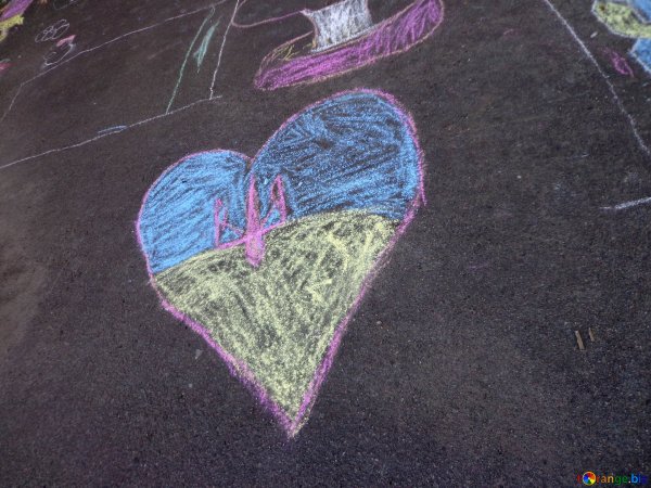 Сердце нарисованное на доске