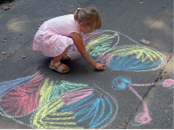 Рисование мелками