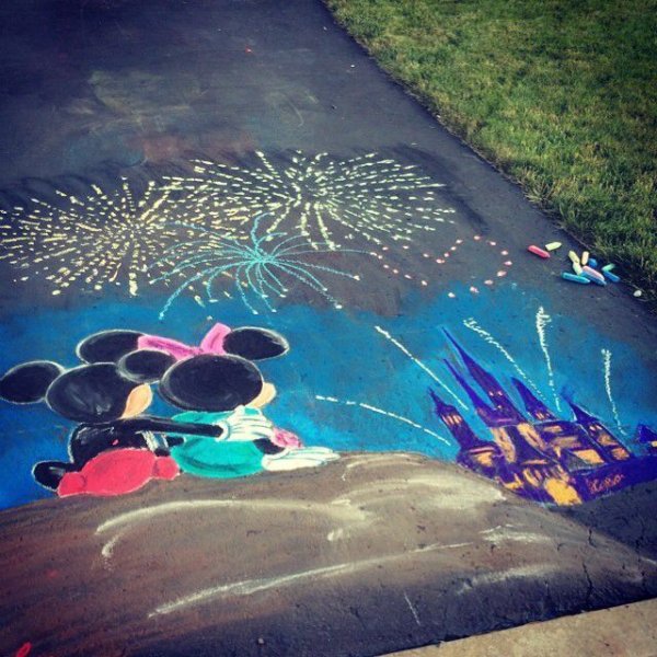 Идеи для рисования мелками