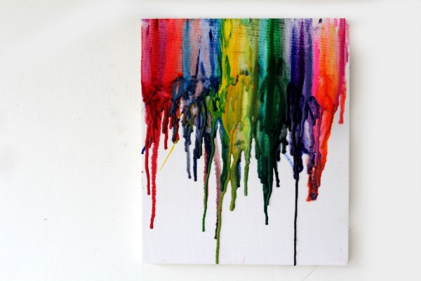 Расплавленные восковые мелки