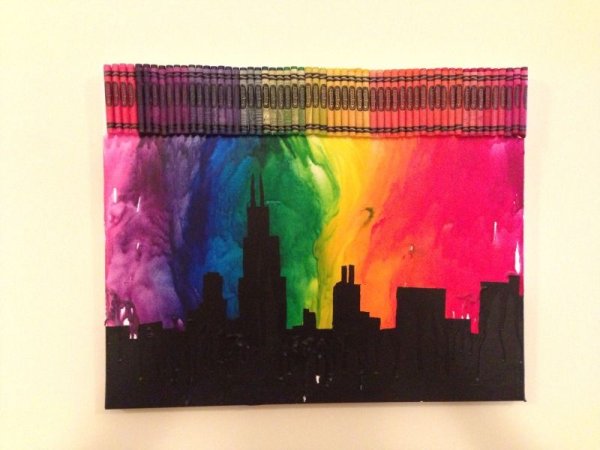 Из расплавленных мелков