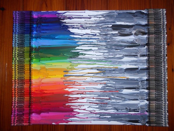 Расплавленные восковые мелки