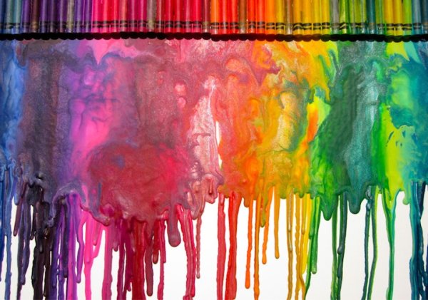 Радуга восковыми мелками