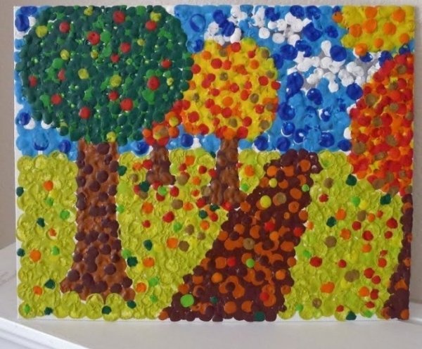 Пуантилизм в детском саду