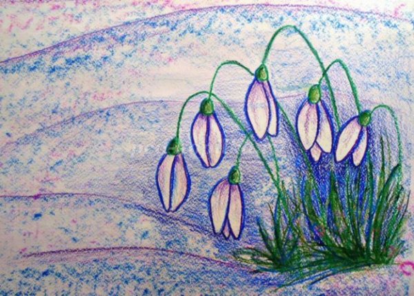 Весна восковыми мелками