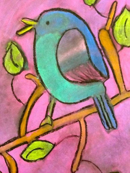 Рисунки восковыми мелками легкие