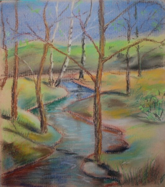 Тюльпаны пастелью